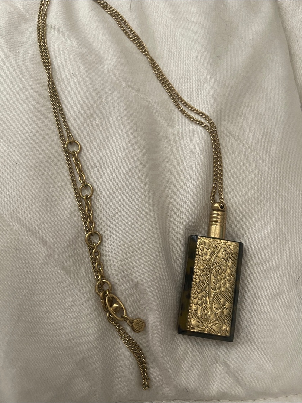Cabi Zelda Gold-Tone Floral Locket Pendant Necklace